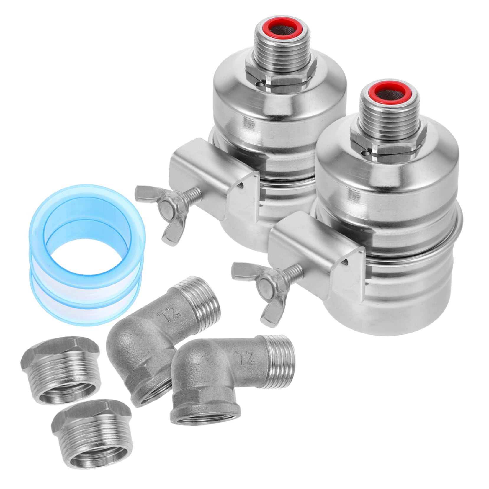 ERINGOGO 1Set Adjustable Stainless Steel Water Level Controller Float Valve for Water Tanks Pools and Distillers Automatic Control Easy Installation User Friendly Design