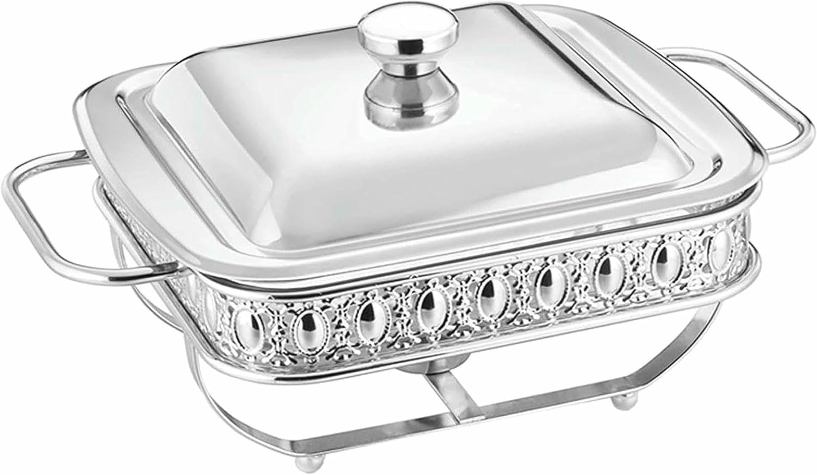 Chauffe-Plats de Fête 1,8 L Assiette de Buffet Durable pour Restauration