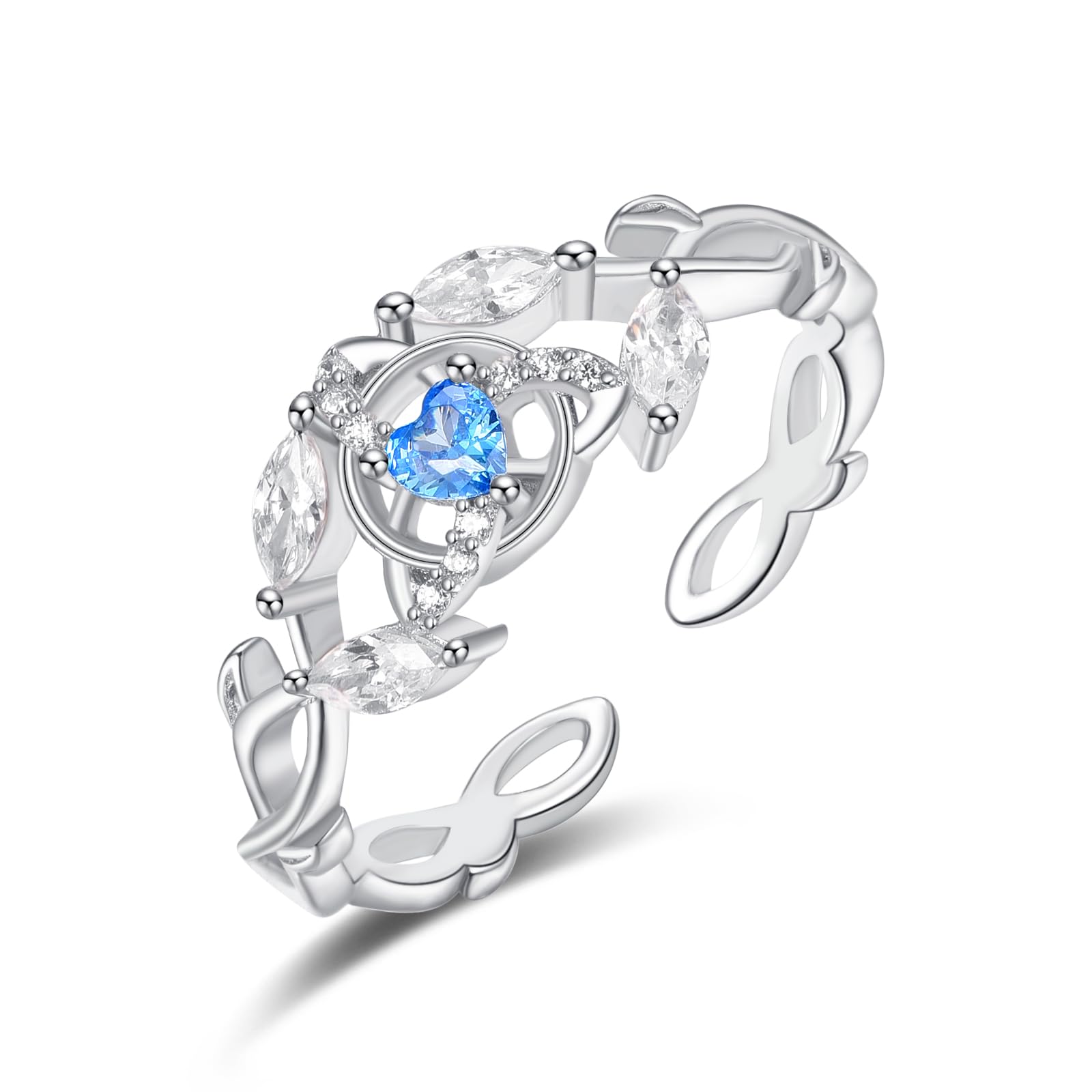 TANGPOET Daumenring 925 Sterling Silber Einstellbare Offene Ringe Schmuck Geschenke für Frauen Damen Mädchen