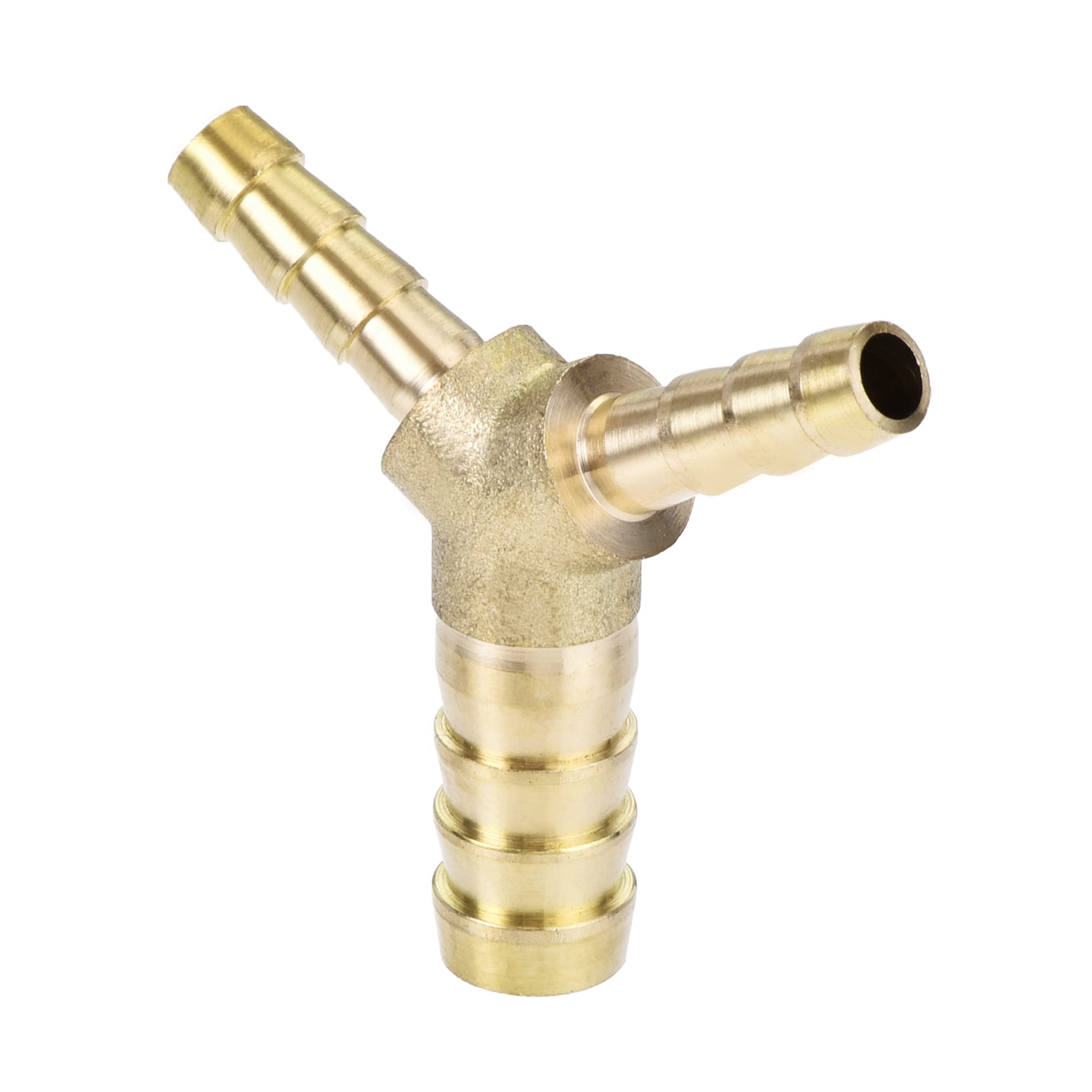 Conector de tubo de latón en Y de 3/8" x 1/4" para derivación de gas o agua