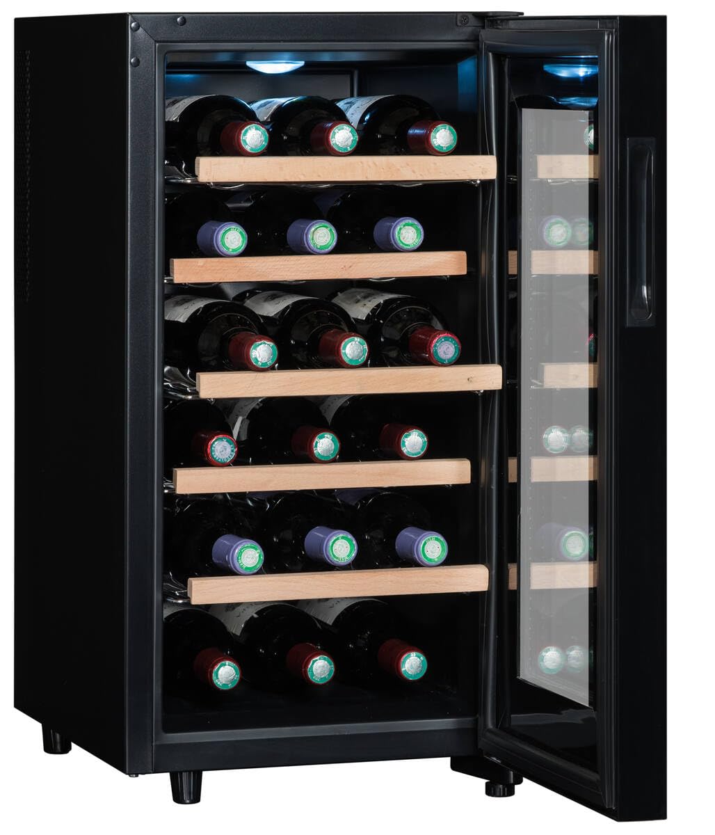 CLIMADIFF CC18F Hybrid-Weinkühlschrank 18 Flaschen Temperaturbereich 11°C-18°C freistehend