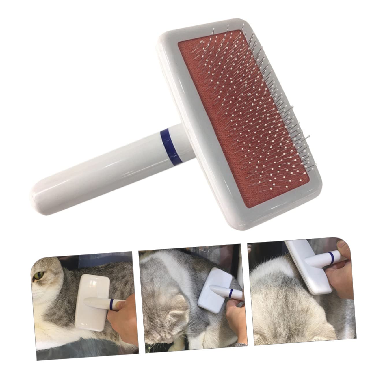 YARNOW Brosse de Toilettage pour Animaux Peigne pour Chien Accessoires de Toilettage Portable pour Éliminer Poils et Nœuds