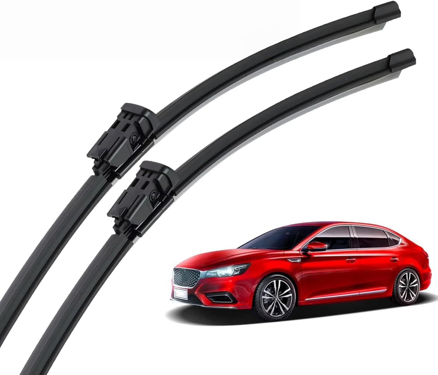 nwsplmy Front Windscreen Wiper for MG 6 MG6 MK2 2017-2026 24''+18'', Silent All-Season Replacement Blades Streak-Free Easy Install