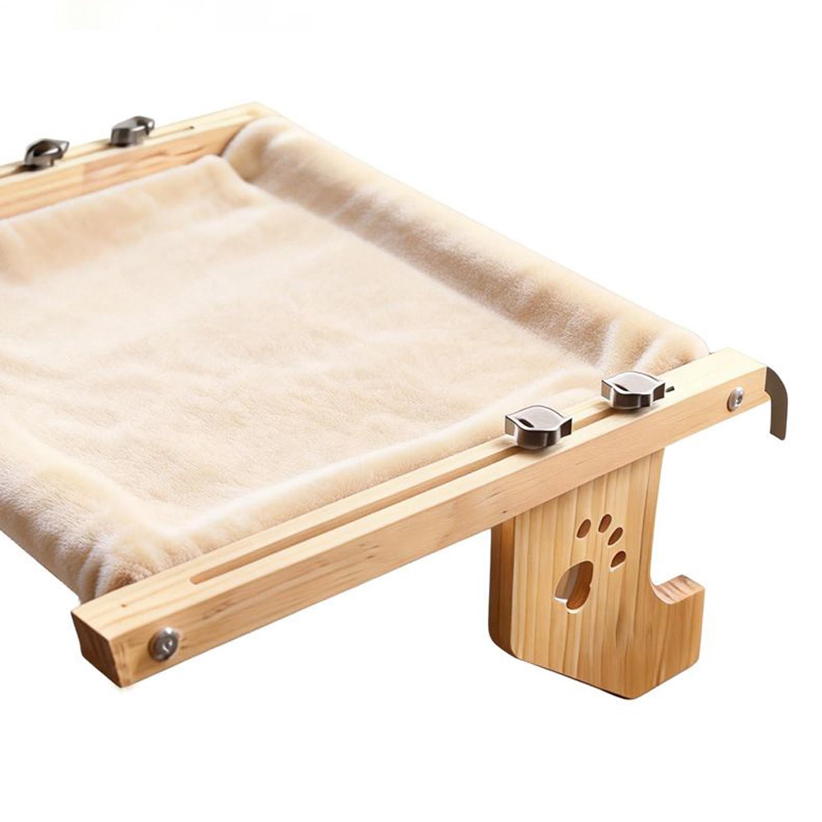 Hamaca De Ventana para Gatos - Reposadero de Madera para Descanso,con Una Suave para Hamaca De Ventana De Gatos En Interior - para Uso En Pared, Interior, Habitación, Apartamento Y Balcón