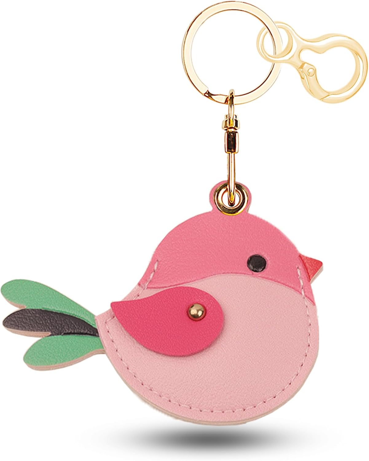 Leather Keychain for Airtag, Cute Protective Keychain Holder Compatible with Apple Air Tag,GPS Case Cover for Keys