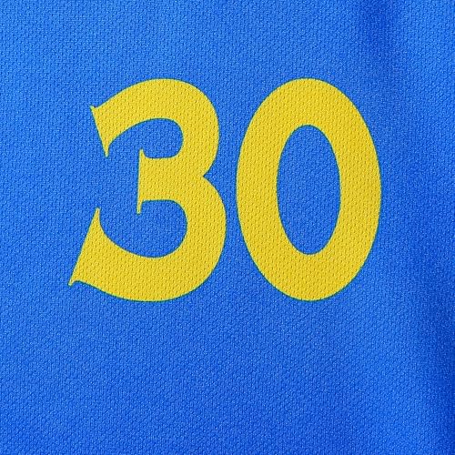 30# Basketball Jerseys Set For Kids 6-16 Years Basketball Player Costume Tank Top Track Shorts Boys Girls Blue-160
