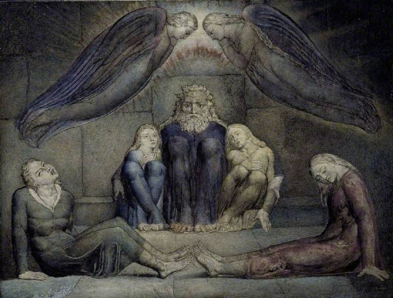 Art tableau Ugolino et ses fils William Blake pour une décoration murale de salon élégante
