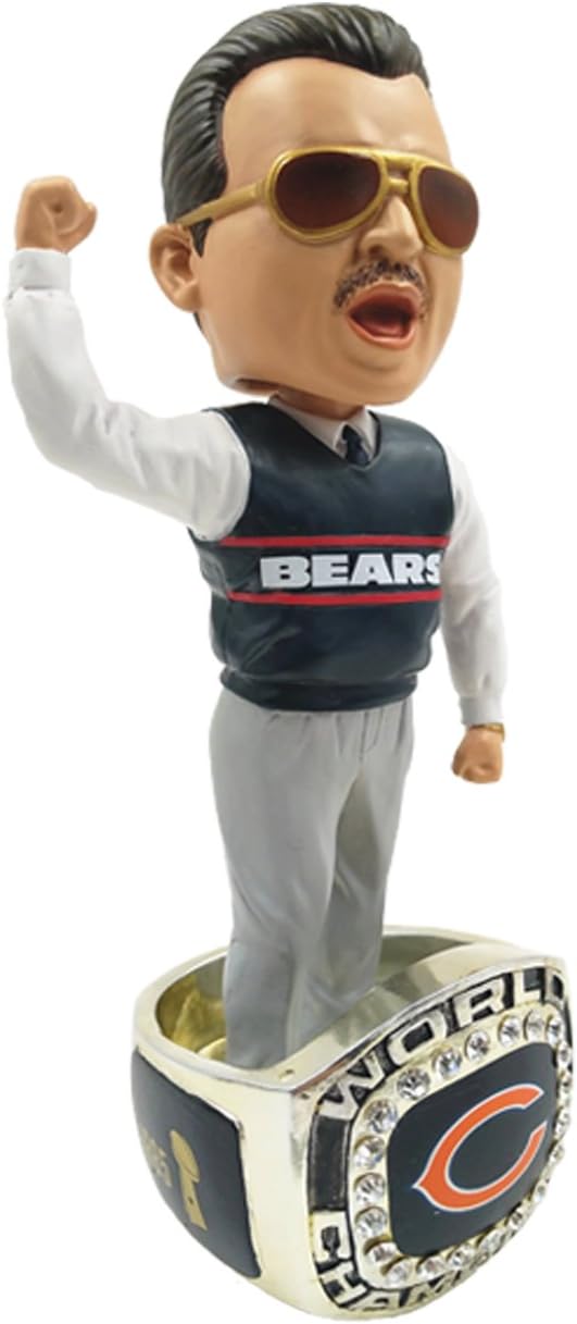 FOCO Mike Ditka (Chicago Bears) 1985 Super Bowl Championship Ring Base Bobblehead Exclusive #750 : Sports & Outdoors
