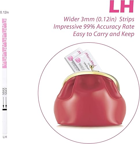 Miniatura 13 de MomMed Tiras de prueba de ovulación, kit de predictor de ovulación de 50 LH con 50 tazas de colección, seguimiento preciso de la prueba