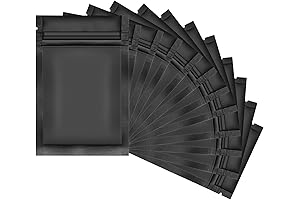 100 Pack Smell Proof Mylar Bags for Food Storage