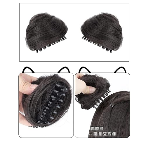 Miniatura 8 de Orejas de gato con clip de pinza de moño en moño espacial, extensiones de cabello con orejas de gato, accesorio de peluca, extensiones de cola de