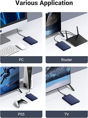 Miniatura 8 de UGREEN Caja de disco duro de 2.5 "USB 3.0 a SATA III para SSD de 2.5 pulgadas y HDD 0.374 in 0.276 in Caja de disco duro externo Soporte Max 6TB con