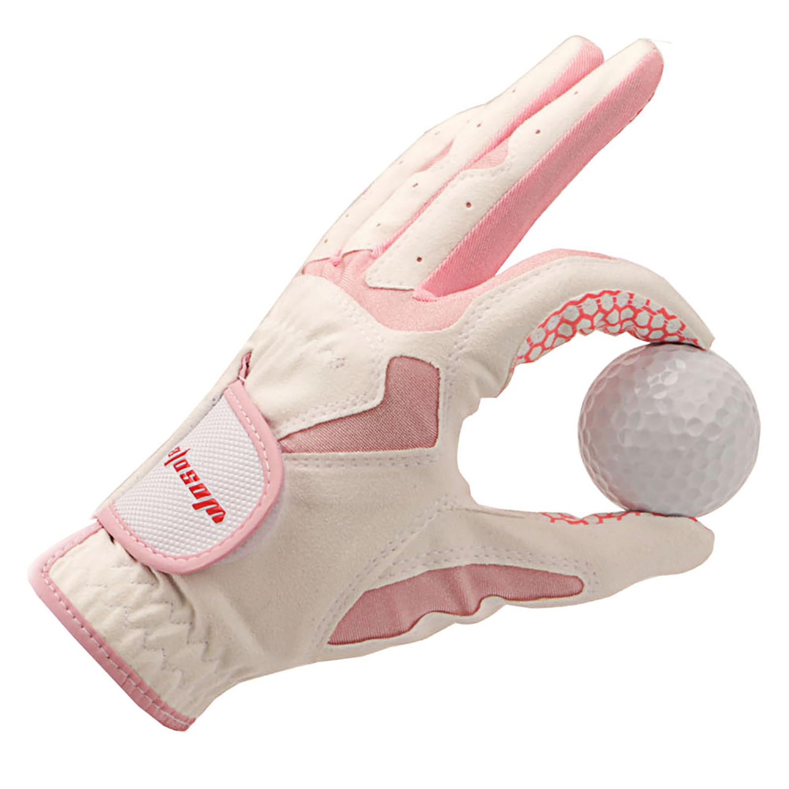 Golfhandschuhe für Damen, 1 Paar, Linke Hand, Rechte Hand, Golfspieler, Atmungsaktives Mesh-Mikrofasertuch, rutschfeste Partikel, Golfzubehör,XL(Length19.5cm)