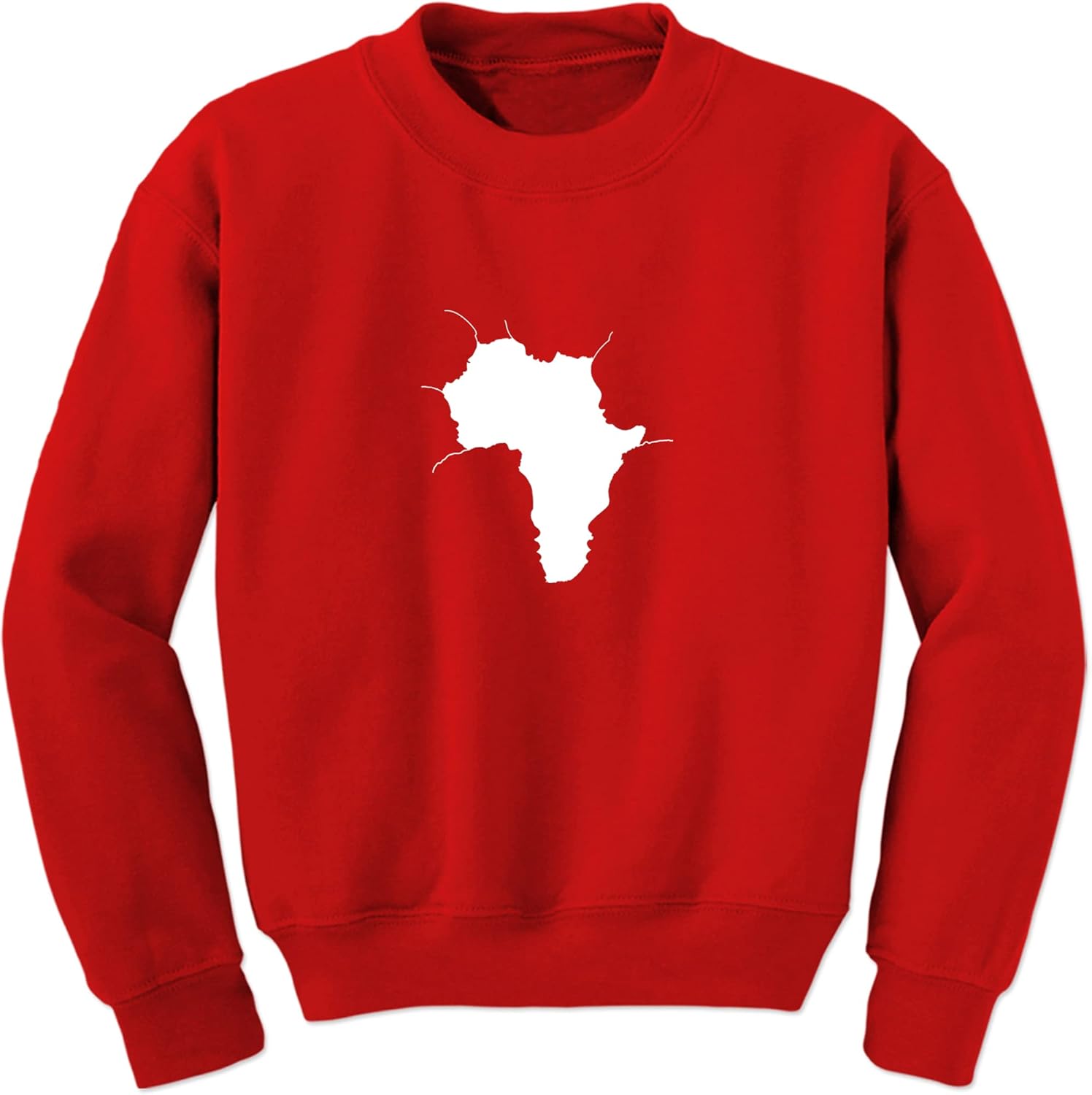 FerociTees Unisex Faces of Africa African American Pride Black History Month Crewneck Mens Womens Sweatshirt Sweater