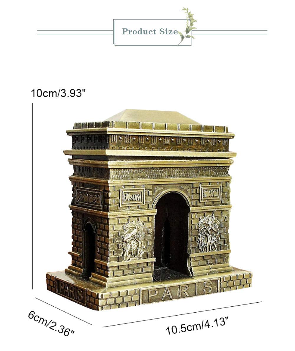 Amazon.co.jp: 彫像亜鉛合金パリ凱旋門ミニチュアクリエイティブ凱旋門
