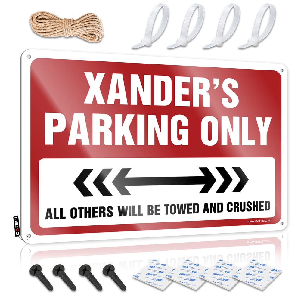 Teen Funny Wall Art Sweet | Xander's Parking Only Patriotic Shed Decoration(30X40CM)