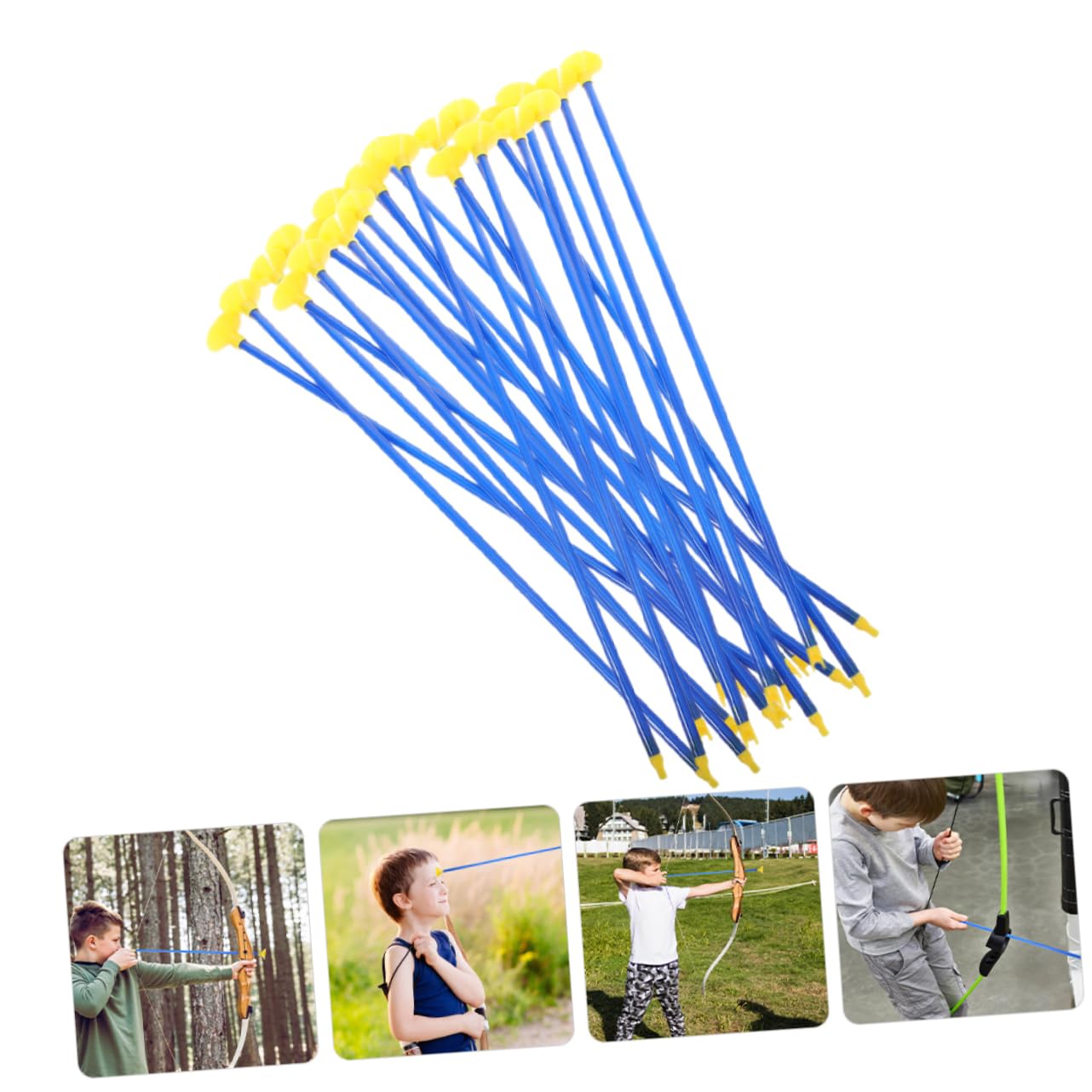 Generico 12 Frecce Giocattolo per Frecce A Ventosa Frecce di Ricambio con Ventosa Frecce da Gioco di Piccole Dimensioni Frecce da Competizione per Frecce A Ventosa in Plastica PVC
