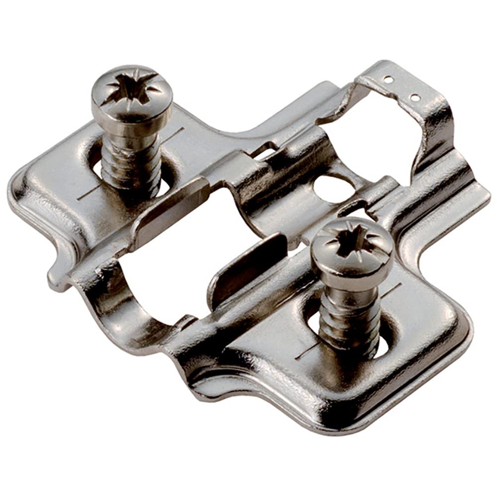 Mounting Plate For Soft Close Hinges With Euro Screw Bright Zinc Plated from B&Q