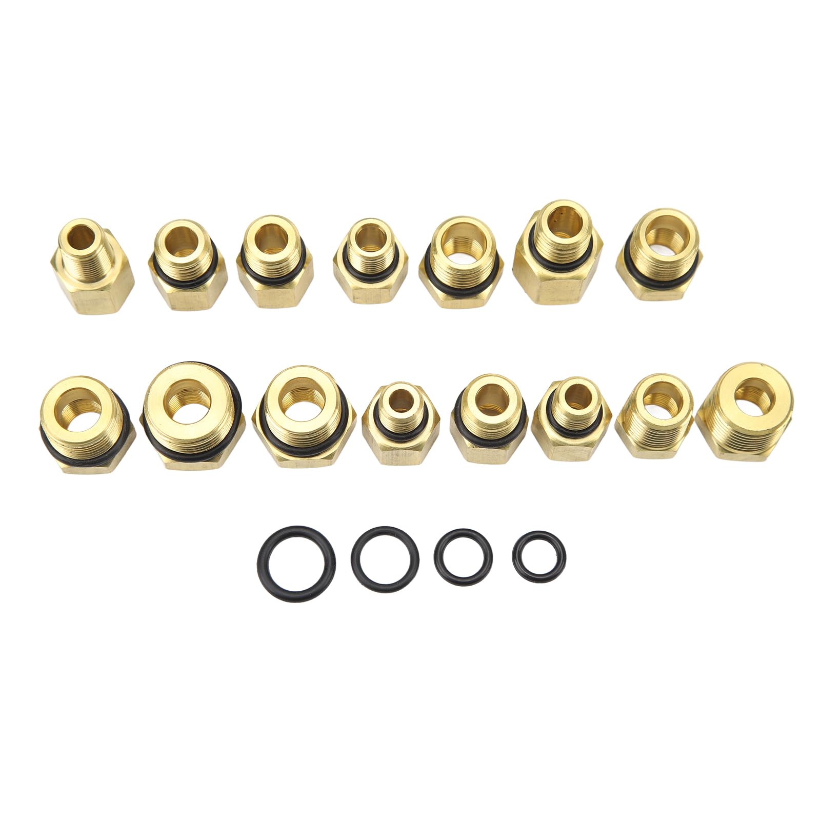 Kit de probador de presión de Aceite, probador de presión de Aceite, con 15 adaptadores de 0 a 150 PSI, Kit de probador de presión de Tubo Flexible, para vehículos