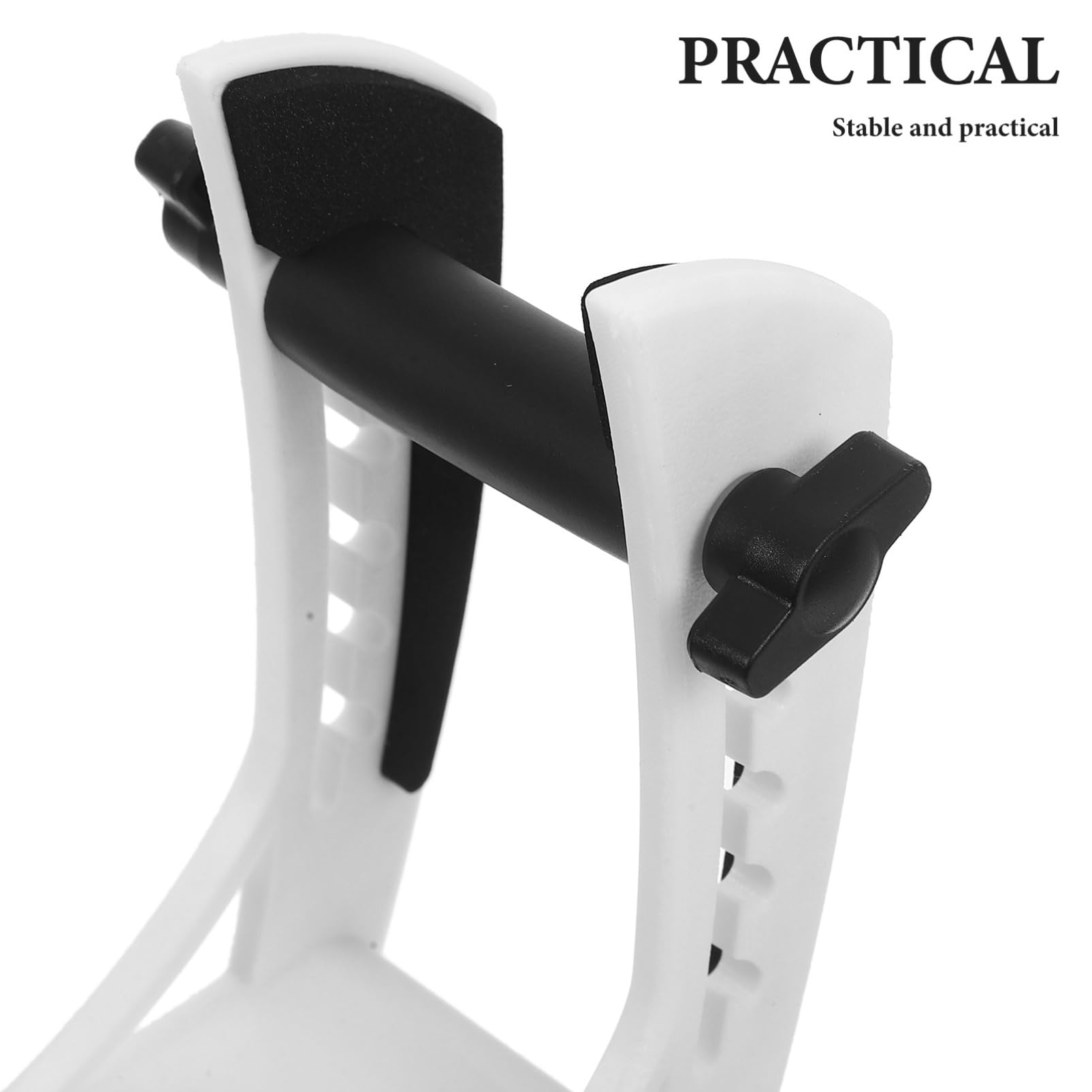 CLISPEED Poggiapiedi Chitarra Elettrica Regolabile, Supporto Clipon Bianco