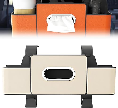 PUSKIU Organizador y caja de almacenamiento para automóvil, organizadores de automóvil y caja de almacenamiento para asiento trasero, organizador de