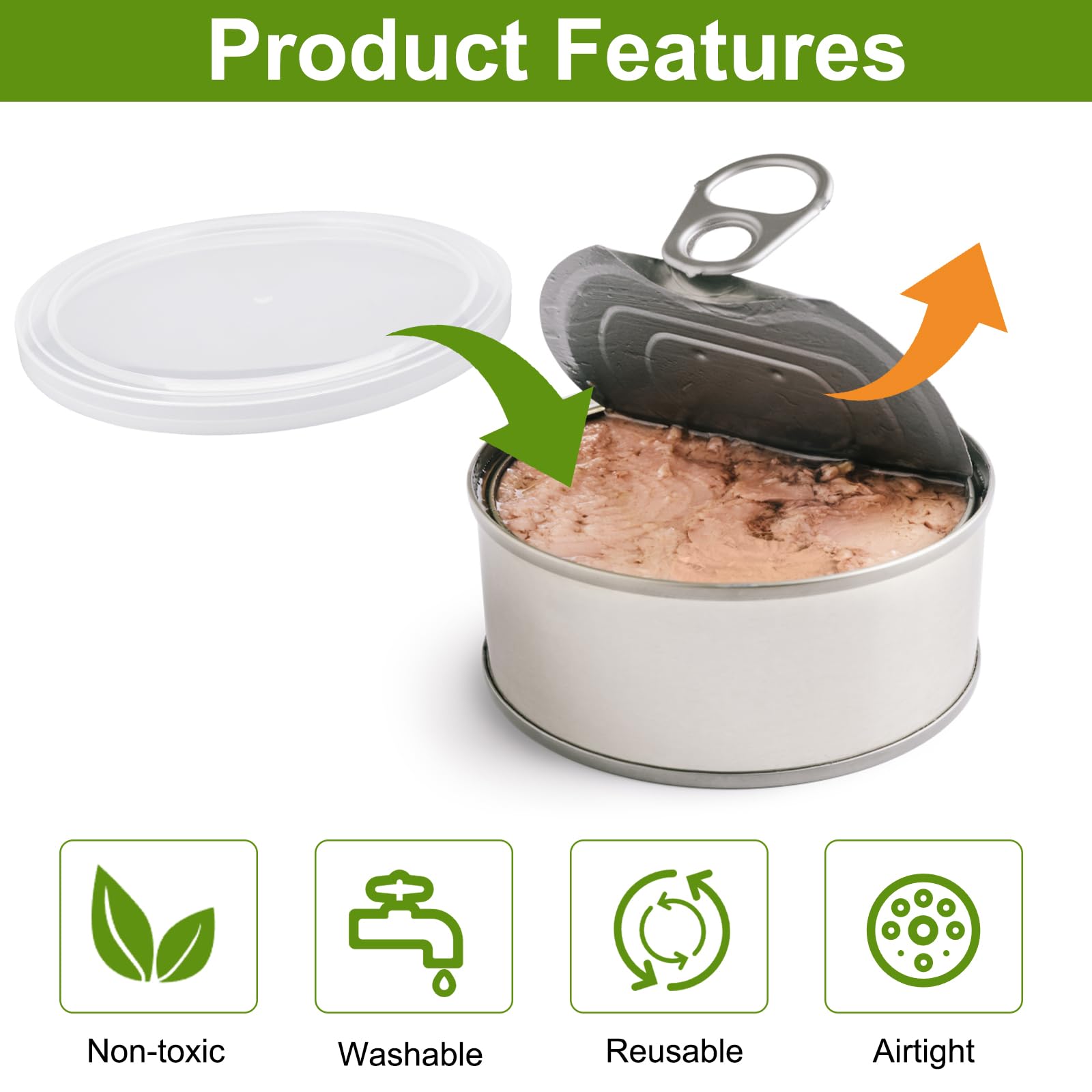 12 Pièces Couvercle Boite de Conserve 200/400-800 g, Couvercle Conserve de 3 Tailles Différentes, Transparent Couvercles de Canettes pour Animaux de Compagnie, pour Conservation Aliments en Conserve