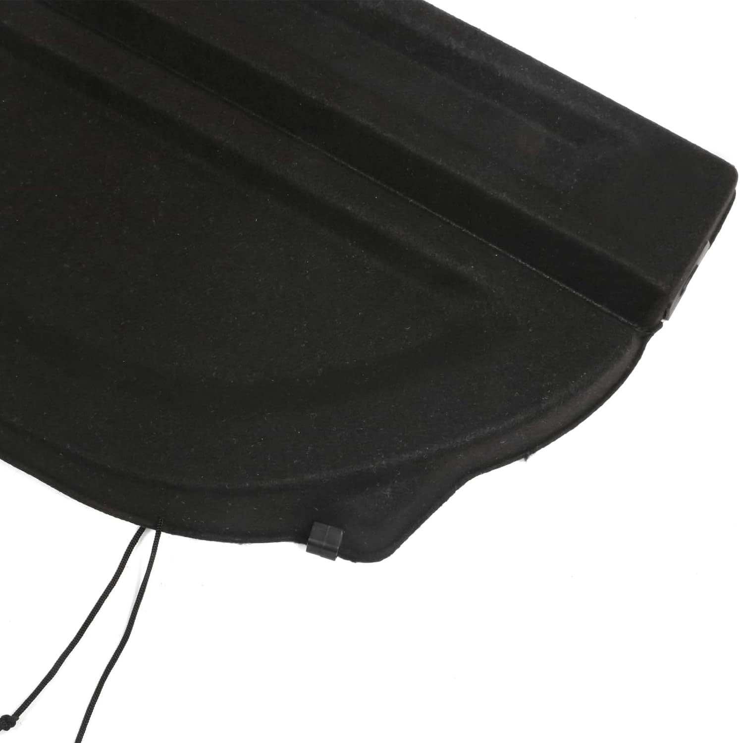 IKON MOTORSPORTS, Rear Cargo Cover Compatible with 2012-2013 Honda Fit, Non Retractable Rear Trunk Security Cargo Cover Tonneau Black Jazz Style