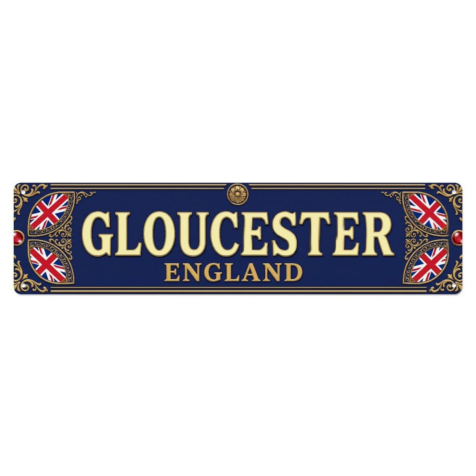 Metal Tin Sign Gloucester England Retro
