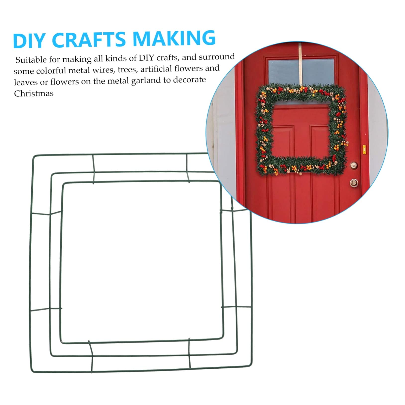 Ciieeo 4 Stck Stabile Eisenkranz Ringe Grüner Draht Kranzrahmen für DIY Blumenkränze Kreative Wand und Festtagsdeko Robustes Material für Weihnachten Hochzeit und Feierlichkeiten