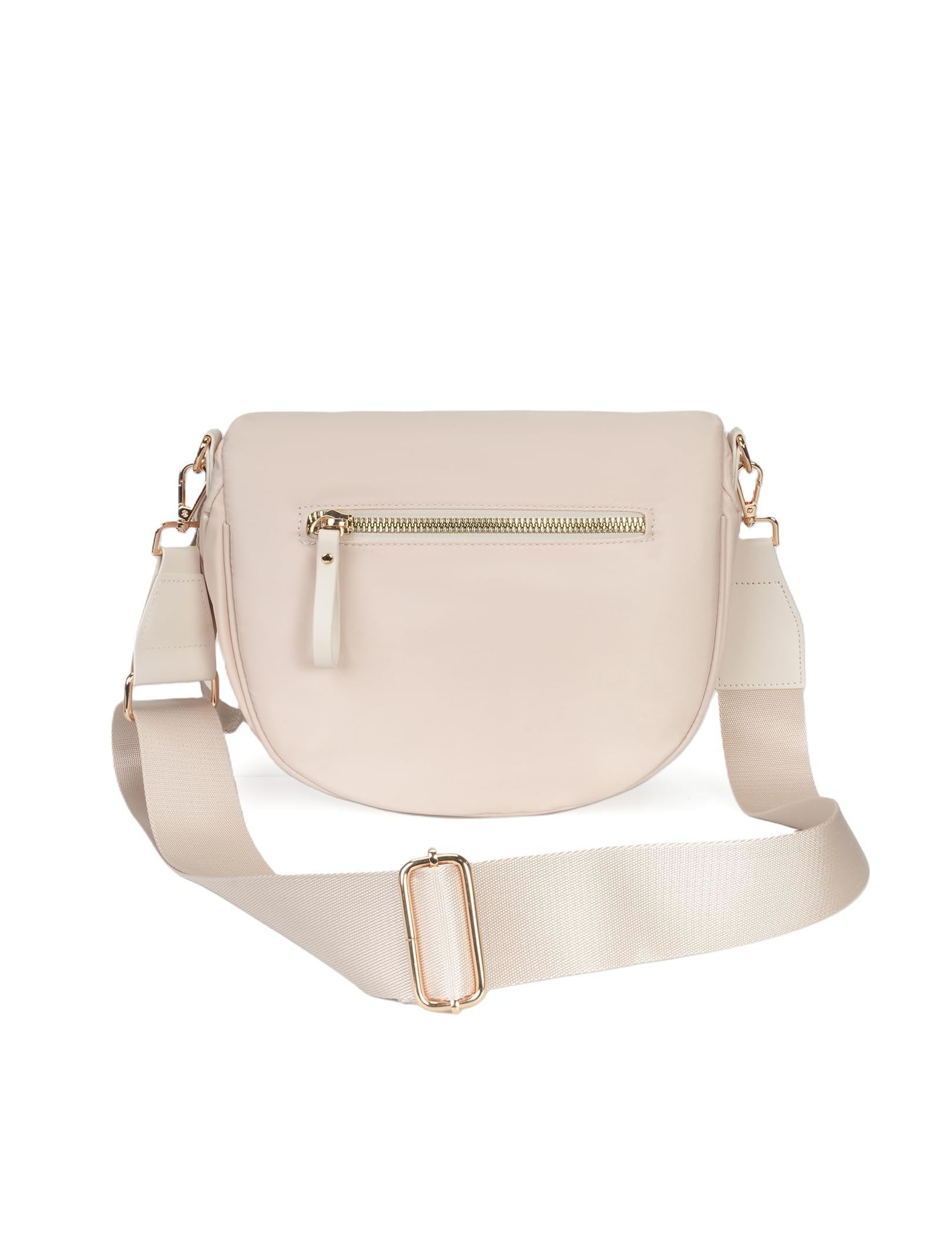 FEIBOON Spacious Nylon Crossbody Bag Bum Bag Handbags Wallets Purses Trendy Shoulder Bag for Women (beige) view 4