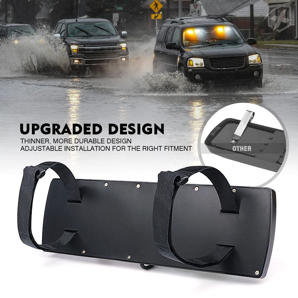 Afurkuot Green & White LED Windshield Dash Strobe Light With 16 Flashing Pattern, 2-in-1 LED - Foto 4