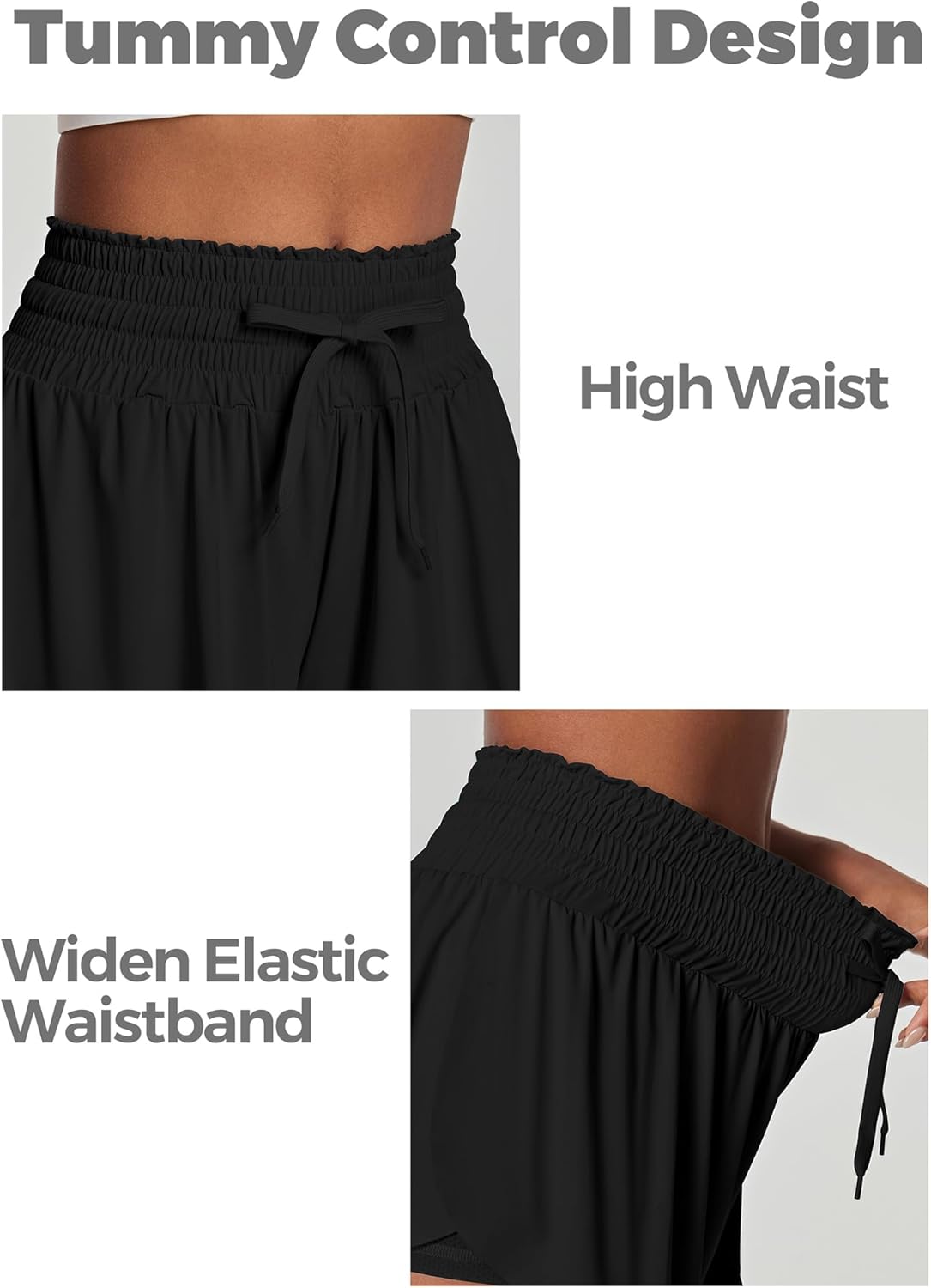 IUGA Athletic Shorts for Women High Waisted Butterfly Shorts Flowy Running Workout Tennis Skorts with Pockets Preppy Clothes - Image 4