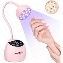 UV Nail Lamp - 36W LED Nail Lamp for Gel Nails, Cordless Flash Cure UV Light for Gel Nails with 12 LED Beads, Rechargeable Gooseneck Nail Lamp, Auto Sensor & 4 Timers
