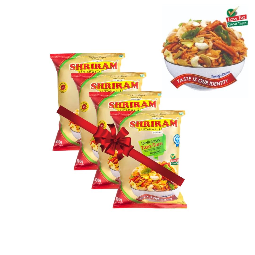 SHRIRAM TAMTAMWALA (Original) Delicious Tamtam Regular Mixture Vadodara Tamtam Mix Namkeen 500gm (Pack Of - 4) (B0CB7X395J) Amazon Price History, Amazon Price Tracker