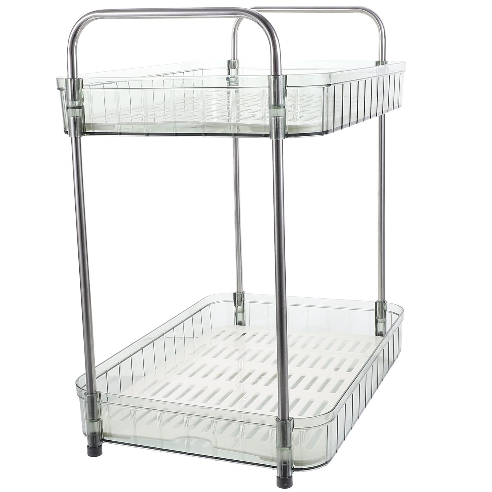 Abaodam Portabicchieri da Cucina Doppio Strato in Acciaio Inossidabile Design Drenante e Vassoio, Supporto per Tazze e Ciotole per Organizzare lo Spazio