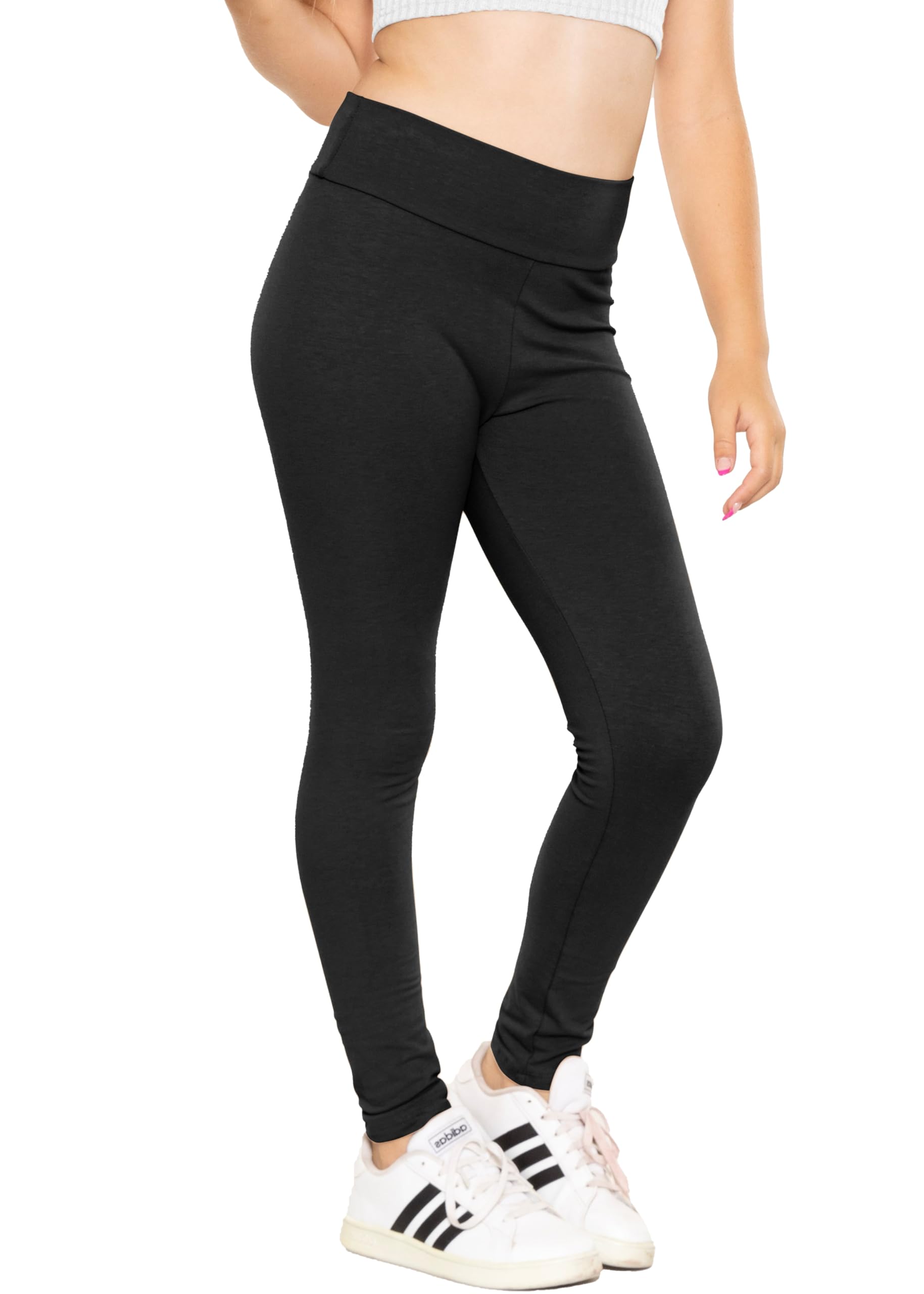 Legging Infantil Cintura Alta STRETCH IS COMFORT - Algodão Elástico Para Meninas, Tamanho 4-14