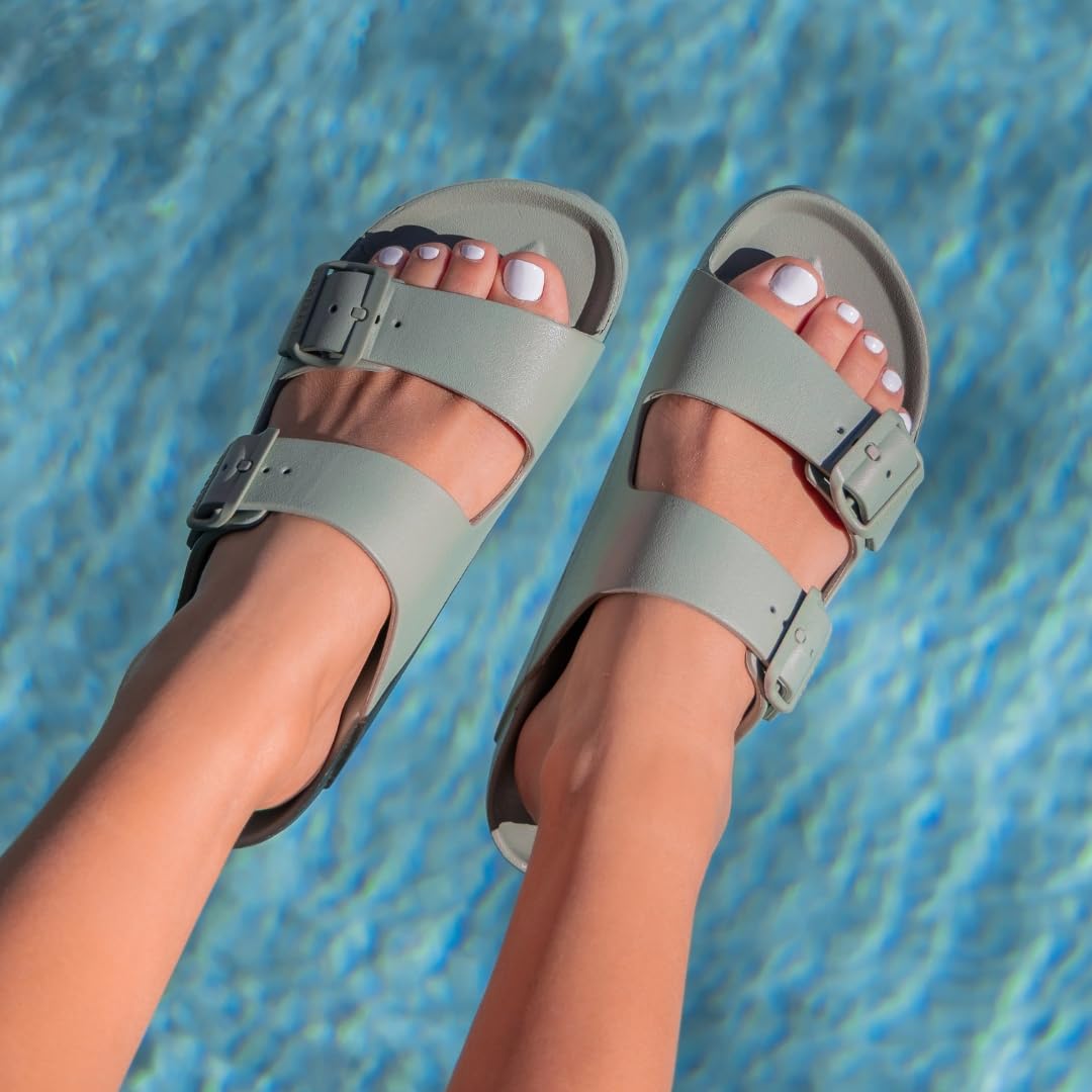 Holster Sundreamer - Sandalias veganas para mujer, ligeras, de EVA, para uso diario, soporte de arco para el pie, plantilla anatómica, impermeable y antideslizante