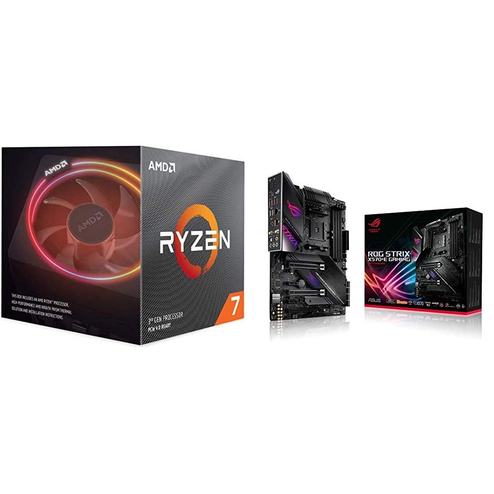 ASUS ROG Strix X570-E Gaming ATX Motherboard and AMD Ryzen 7 3700X 8-Core, 16-Thread