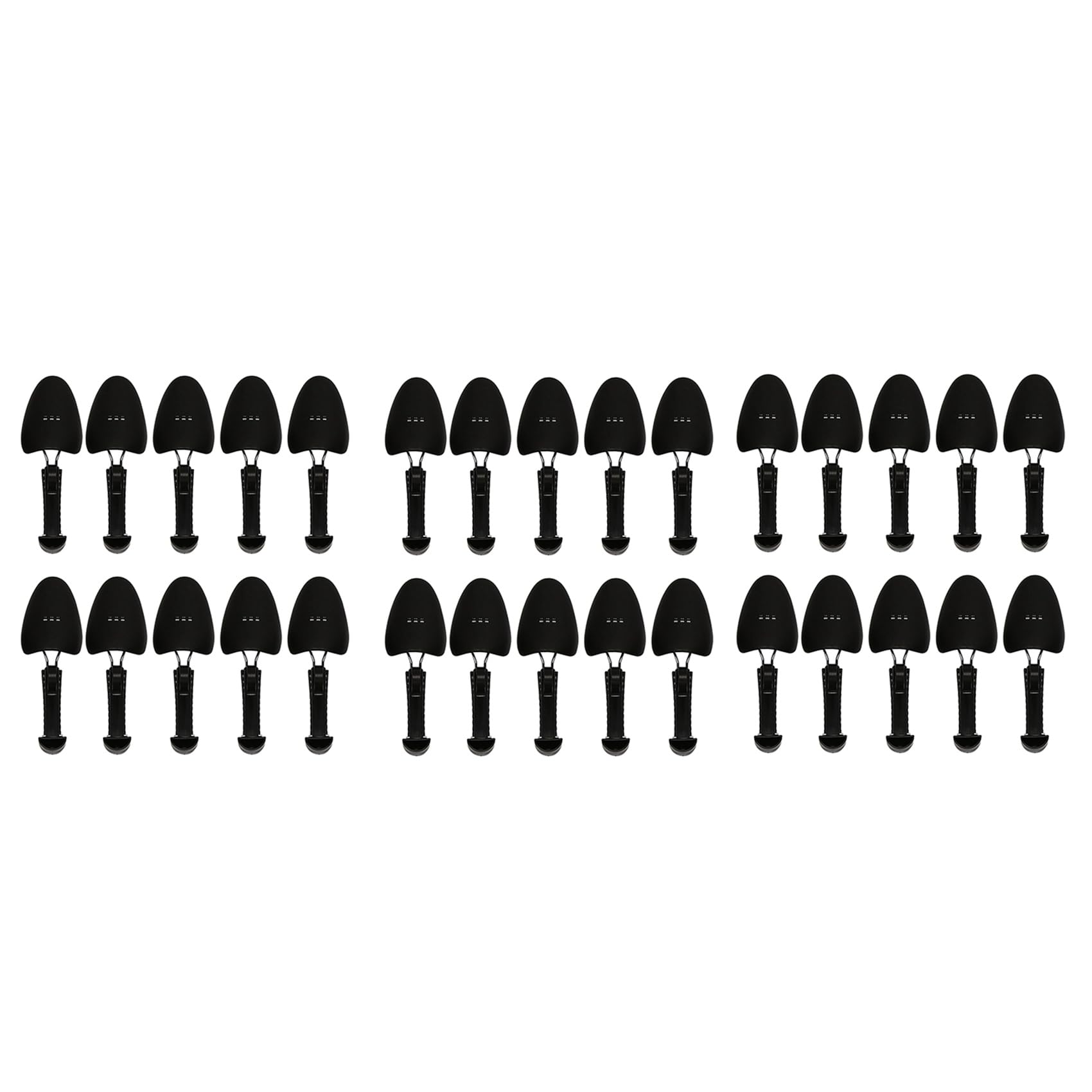15 Pares Horma de Zapato para Hombre de Longitud Ajustable de Plastico Ensanchador Organizador Sostenedor de Bota (15 Pares Negro)