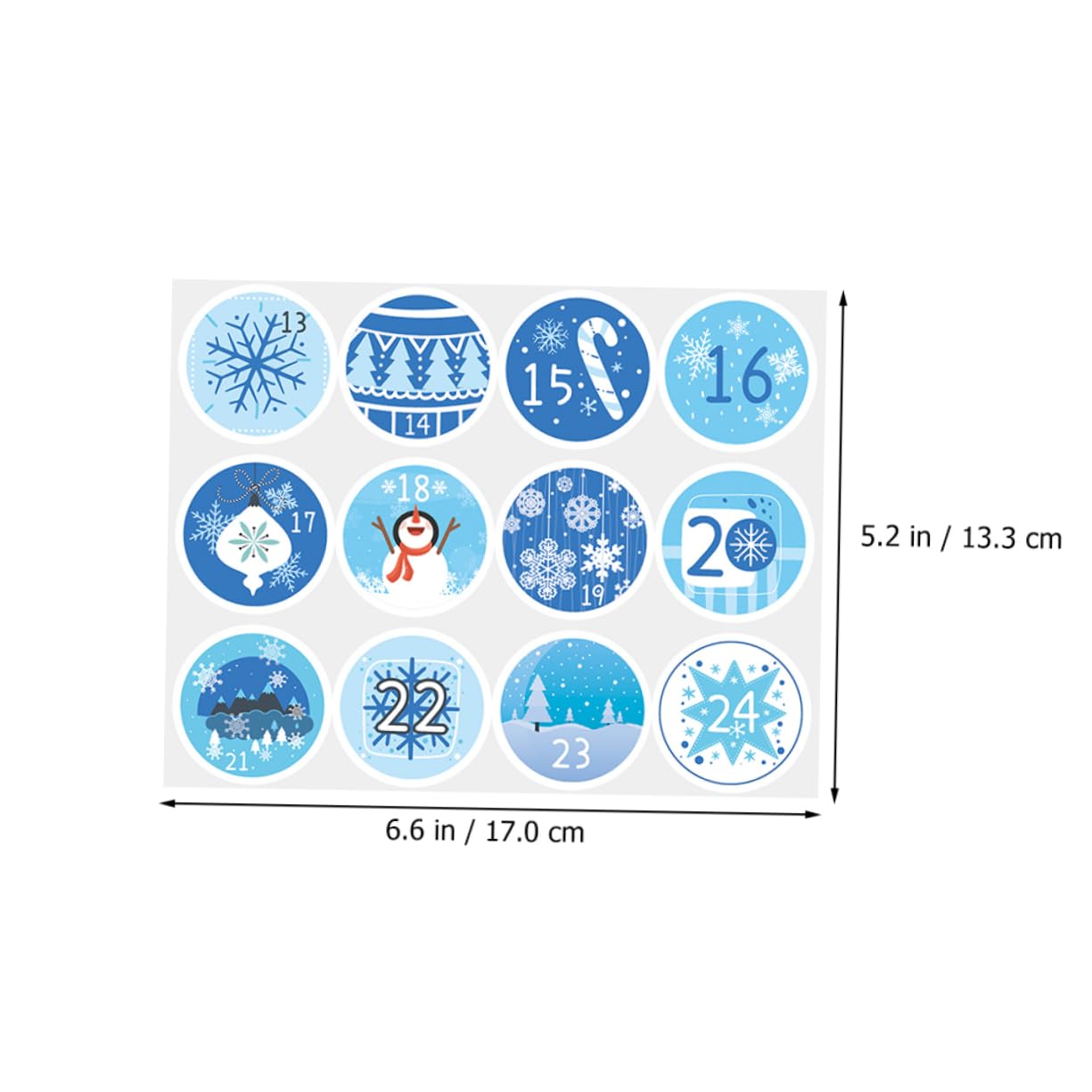 PRETYZOOM 100 Blatt Weihnachtskalender-Aufkleber Adventskalender Aufkleber mit Weihnachtssiegelnummer weihnachtskalender aufkleber weihnachtsbaumdeko Weihnachtsgeschenkanhänger Blue