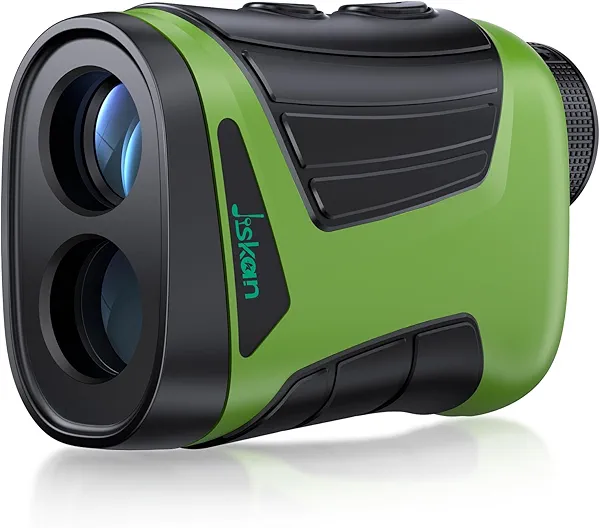 Jiskan Pro Laser Golf Rangefinder with Slope Magnetic 1200 Yards 7X Magnification Flag Pole Locking Rechargeable Range Finder Golf Accessories Gifts for Men