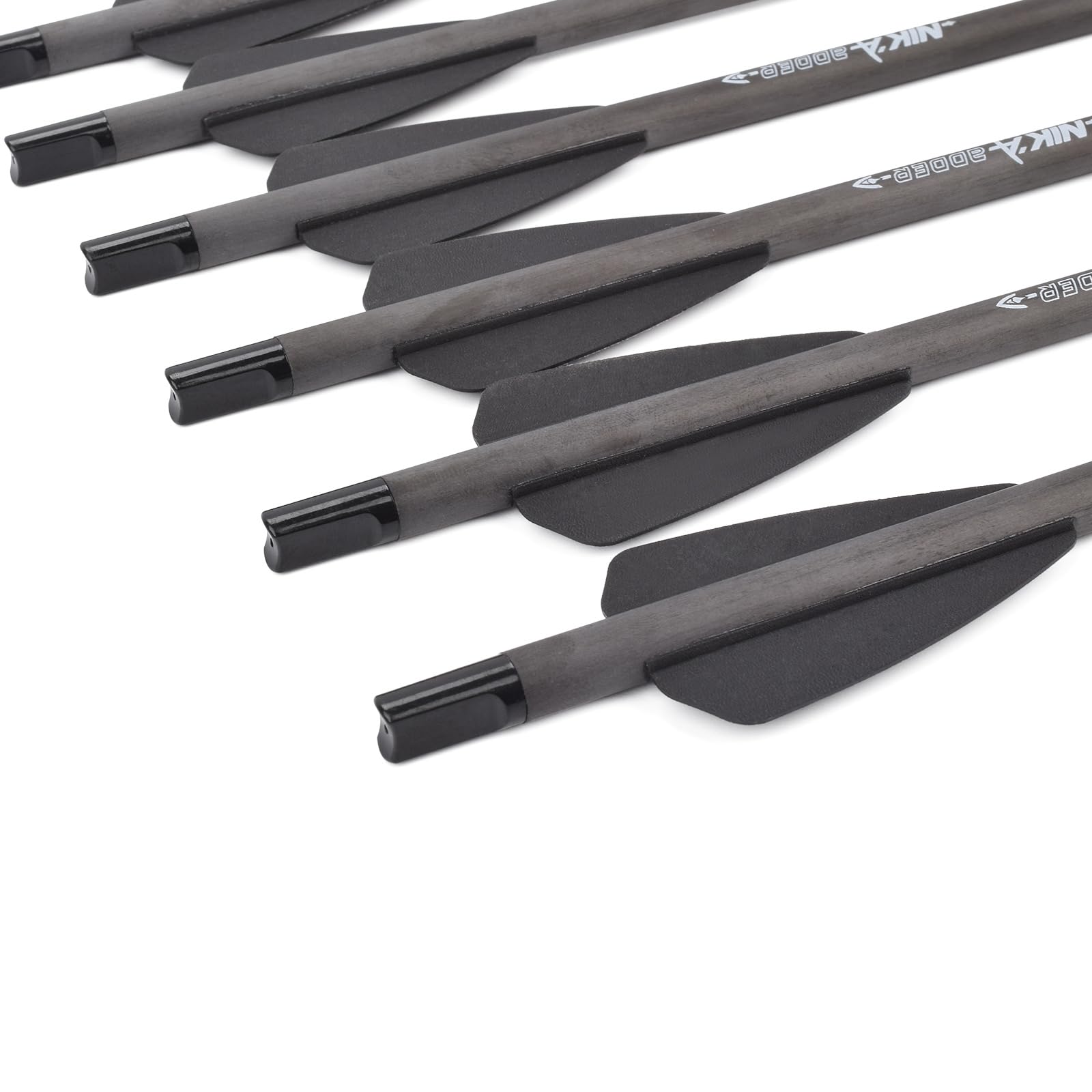 12pcs Flèches d'arbalète en Carbone 7.5 Pouces Boulons d'arbalète pour Pratiquer la Cible de tir et la Chasse Flèches pour Arbalète Carreaux d'arbalète