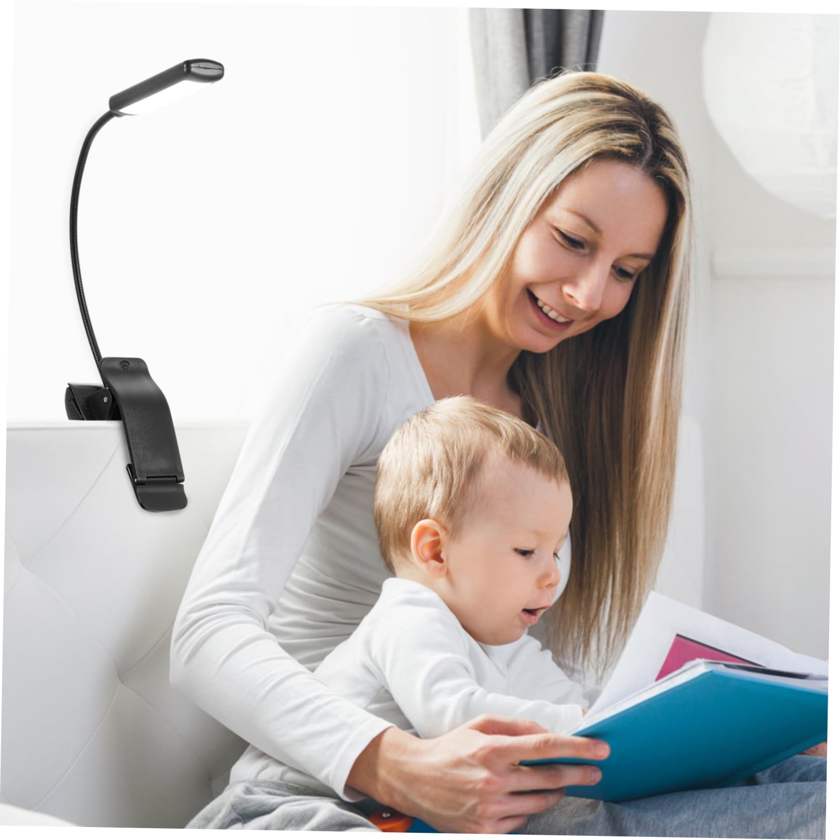 KALLORY 2Sets Rechargeable Music Clip Light LED Book Lamp with Flexible Arm Portable Design for Piano Orchestra and Reading