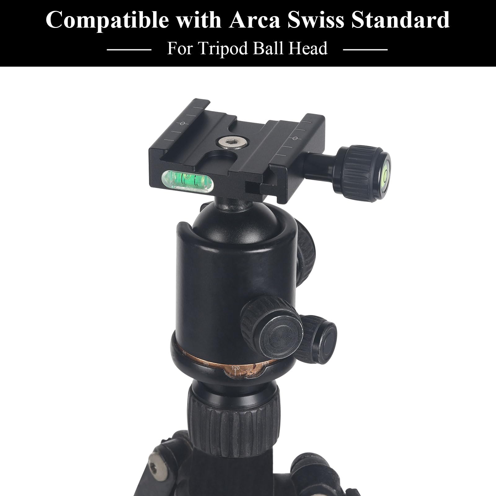 Harwerrel Plaque à dégagement rapide de 120 mm compatible avec Arca-Swiss Standard pour trépied d'appareil photo