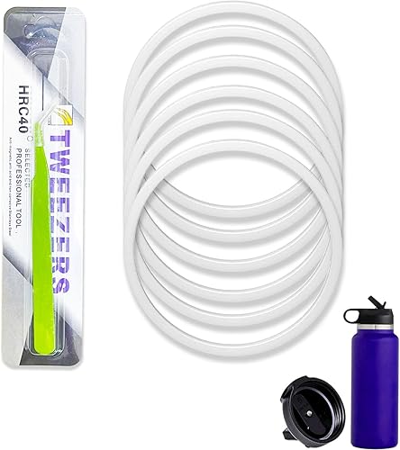 Kitnish Hydro Flask - Junta de silicona de repuesto, 6 piezas de junta tórica de repuesto, botellas de tapa abatible de boca ancha de 2 pulgadas