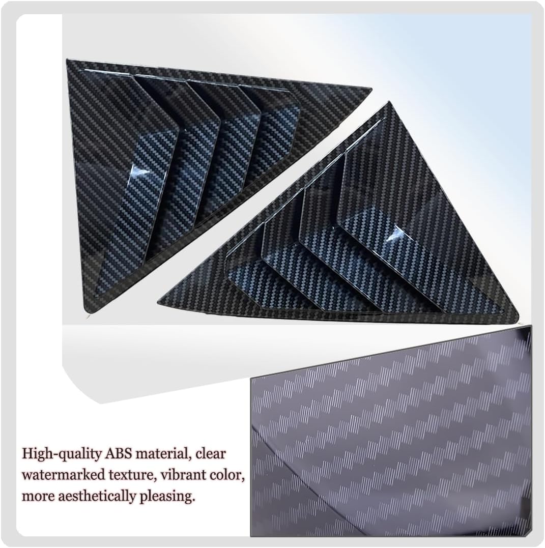 Window Louver 2Pcs Side Vent Window Louvers for 7TH Toyota Camry 2012 2013 2014 2015 2016 2017, ABS Print Sport Window Cover Decorative Covers, Exterior Trim Accessories - Carbon Fiber