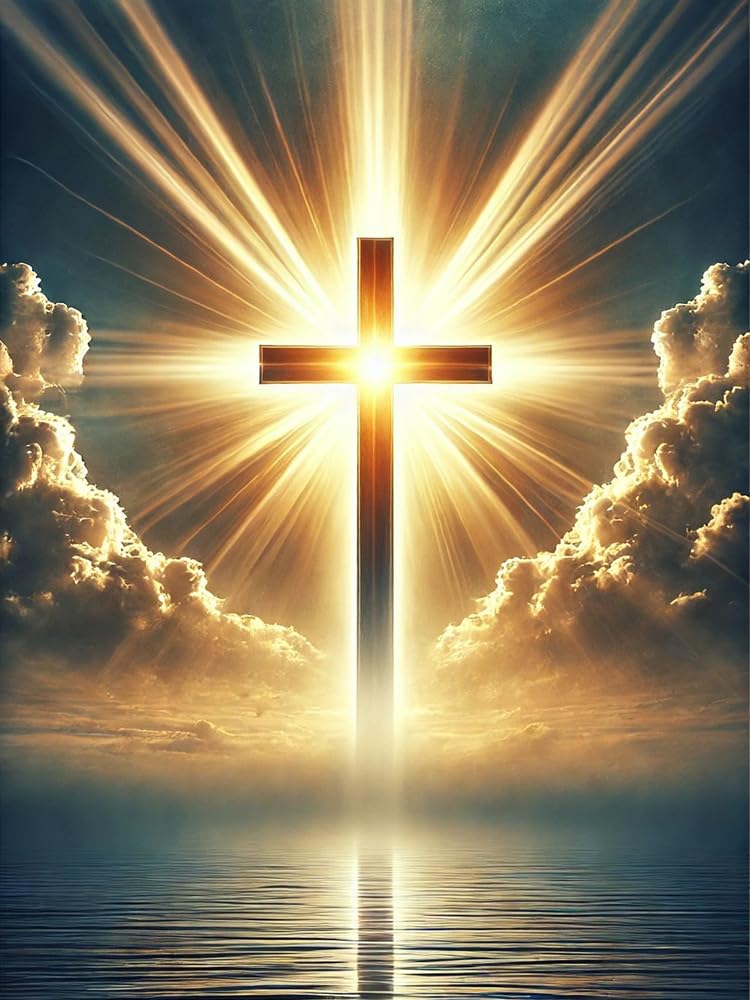 TOPMCYSG Jesus Cross Diamond Art Kits for Adults,Round 5D Diamond Painting Kits for Beginners,DIY Full Drill Diamond Dots Paintings Picture Christ Religious Gem Art and Crafts Home Wall Decor 12x16 in-image-7