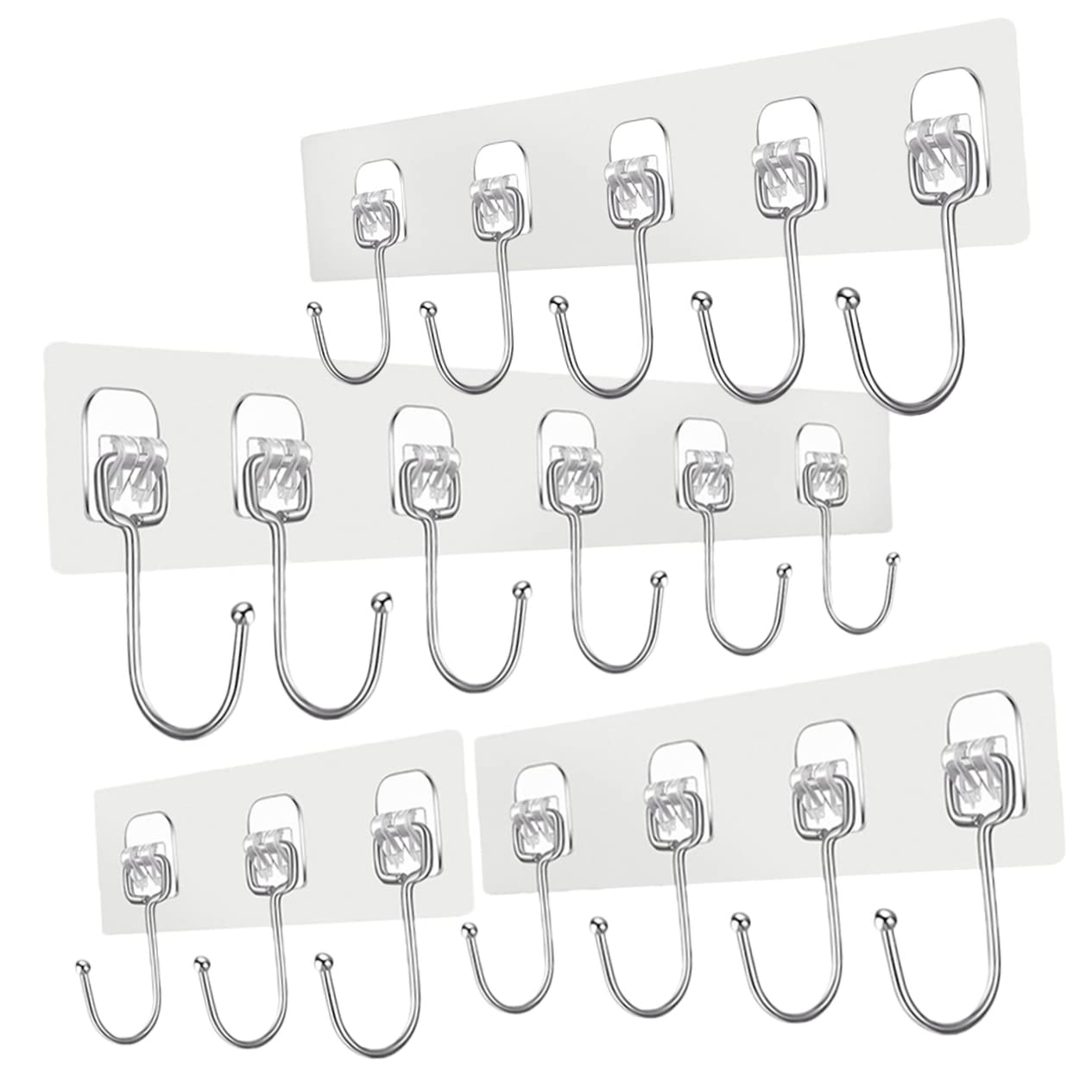 VASDEV 4 Ganchos de Pasta Fuerte para Montar en la Pared, Perchas para Ropa, Perchas Resistentes, Gancho de Pared Adhesivo, Gancho para Llaves, Colgador de Pared para Ahorrar Espacio, GAN
