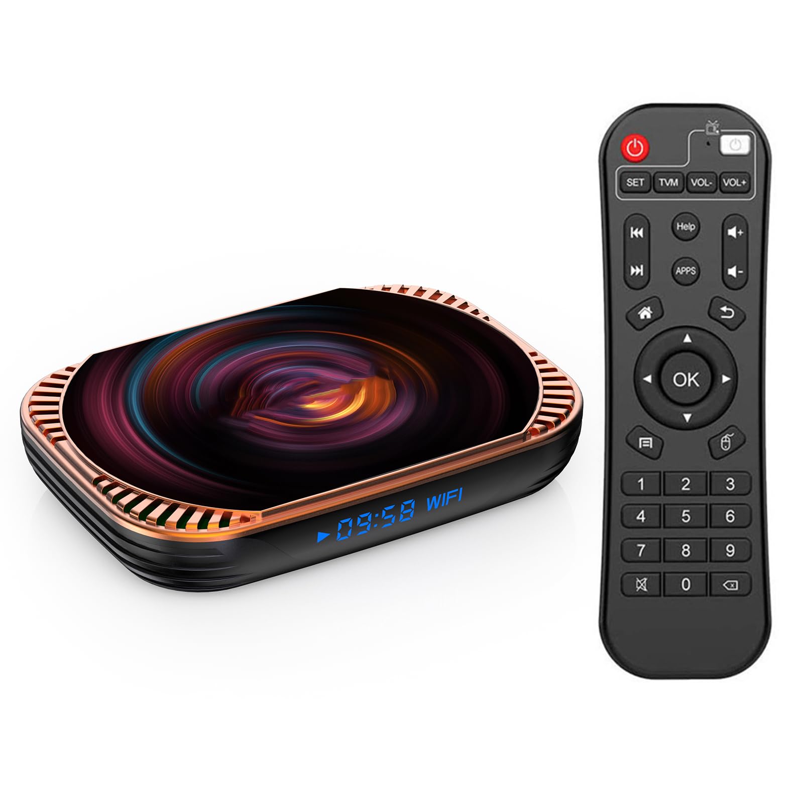 TV Box 8K, S905X4 14, Czterordzeniowy, 4 GB RAM, 32 GB ROM, Box z Wi-Fi 6, Dwuzakresowy 2,4G 5G Gigabit Ethernet, USB 3.0, Wyjście AV do Strumieniowego Przesyłania (4+128G wtyczka UE)