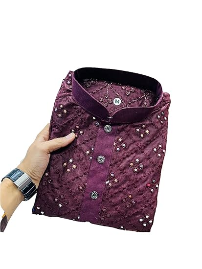 Men's Cotton Floral Classic Kurta
